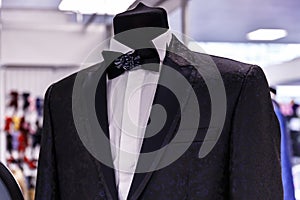 Wedding mens suits in wedding shop