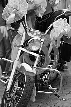 Wedding motorcycle photo