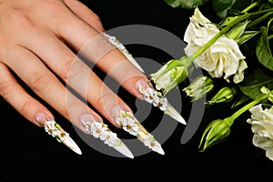 Wedding nails design.