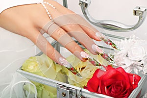 Wedding nails design.