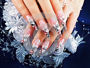 Wedding nails design.