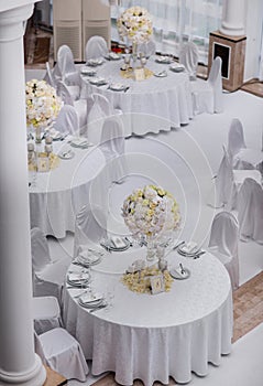 Wedding party table decorations