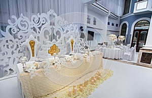 Wedding party table decorations