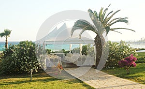 Wedding pavilion on the beach