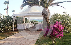 Wedding pavilion on the beach