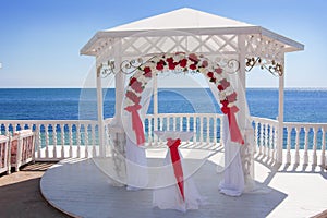 Wedding pavilion by the sea