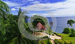 Wedding pavilion in the tropical garden