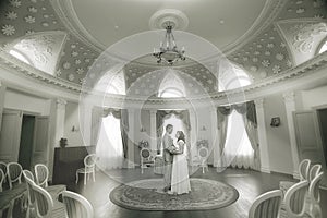 Wedding photo in mansion