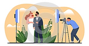 Wedding photo shoot vector concept