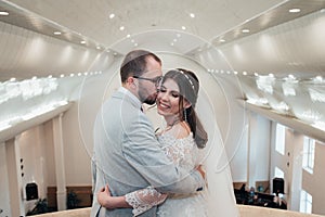 Wedding photography kiss bride and groom in different locations