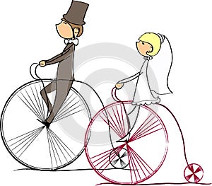 Wedding picture, vector