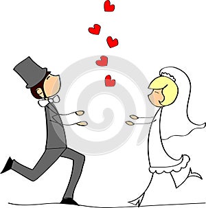 Wedding picture vector