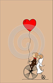 Wedding picture vector