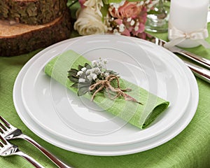 Wedding place setting