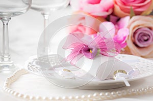 Wedding place setting