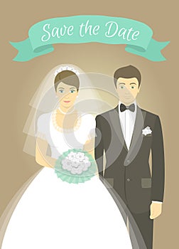 Wedding Portrait of Bride and Groom