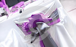 Wedding purple bow