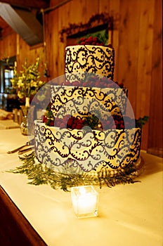 Wedding reception cake