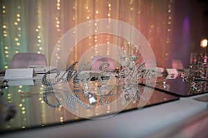 Wedding reception decorations