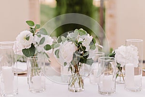 Wedding reception party banquet table coverage