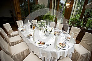 Wedding reception table