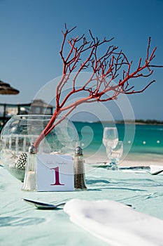 Wedding reception table number 1