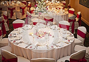 Wedding reception tables