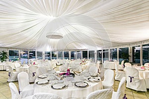 Wedding reception tables