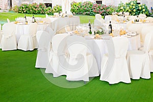 Wedding reception tables