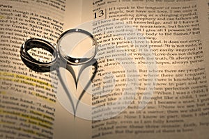 Wedding Ring with the bible photo