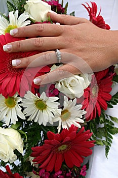 Wedding Ring and Bouquet