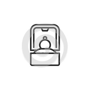 Wedding Ring Box line icon