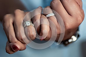 Wedding ring closeup macro