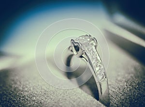 Wedding ring with diamond for a forever love.