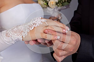 Wedding ring exchange