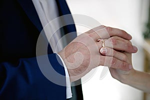 Wedding ring exchange