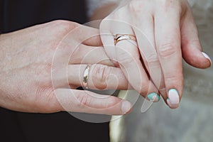 Wedding ring exchange