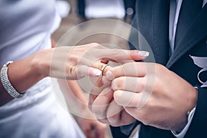 Wedding ring exchange