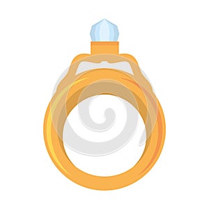 Wedding ring gold luxury icon