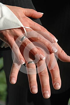 Wedding Ring and Hands