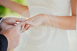 Wedding ring hands love