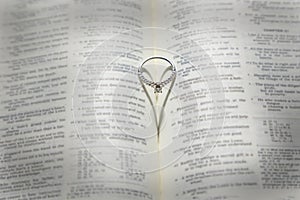 Wedding Ring With heart shadow