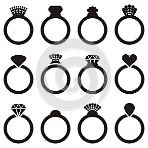 Wedding ring icons