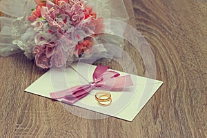 Wedding Ring And Invitation