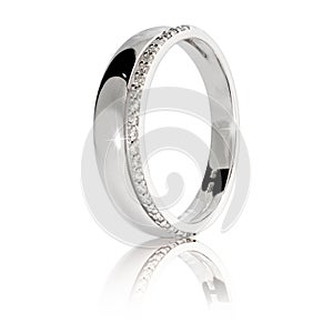 wedding ring white gold with diamantes photo
