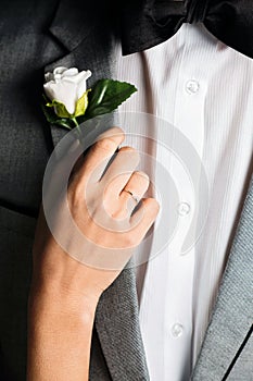 Wedding rings background. Engagement or marriage conceptual photo