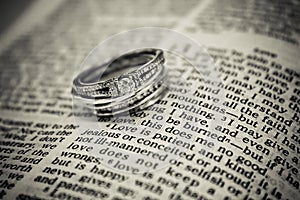 Wedding Rings on Bible