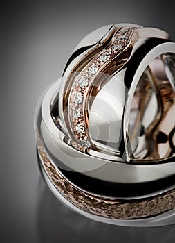 Wedding rings close up