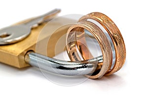 wedding rings in close up view