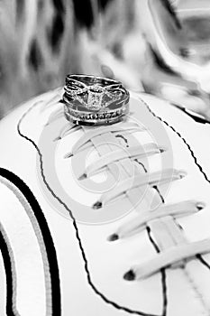 Wedding Rings on Football